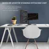 NPO STD320S Çift Kol 15"-24" Monitör ve TV Tutucu Stand -… 5
