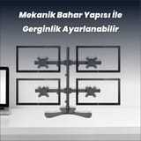 NPO STD340S Dört Kol 15"-27" Monitör ve TV Tutucu Stand -… 5