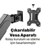 NPO STD48036E Airgrip 17"-27" Ergonomik 360° Amortisörlü… 7