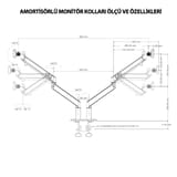 NPO STD7080G 10"-27" Alüminyum Amortisörlü VESA Monitör… 7