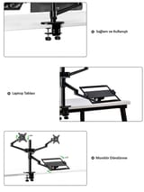 NPO STD7093 10"-27" Notebook Stand ve Vesa Monitör Tutucu… 9