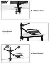 NPO STD7093S 10"-27" Notebook Stand ve Vesa Monitör Tutucu… 8