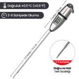 ThermoPro TP02S Işıklı Daldırma/Saplama Çelik Gövdeli Gıda… 2