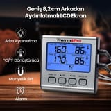 ThermoPro TP17 Alarmlı, Aydınlatmalı, Çift Çelik Problu ve… 7