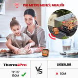 ThermoPro TP27C Alarmlı, Işıklı, Kablosuz 150m Menzilli ve… 7