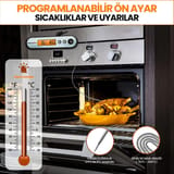 ThermoPro TP610 Su Geçirmez, Dijital ve Işıklı Çift Problu… 8