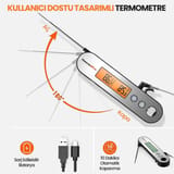 ThermoPro TP610 Su Geçirmez, Dijital ve Işıklı Çift Problu… 3