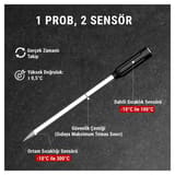 ThermoPro TP962 Bluetooth, Digital,Çift Problu Profesyonel… 2