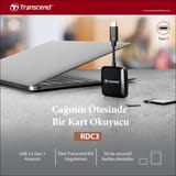 Transcend TS-RDC3 SD/microSD, USB 3.2 Gen 1, Siyah, Type C… 2