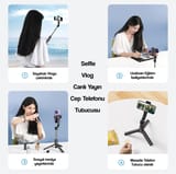 USAMS 2in1 Bluetooth Kumandalı Tripod ve 360° Selfie Çubuğu… 8