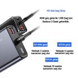 Usams 30.000 Mah 65W Çıkış Gücü Çift QC 3.0+ PD Hızlı Şarj… 3