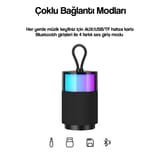 Usams Şarjlı Taşınabilir RGB Renkli BT5.3 USB/AUX/SD 360… 4