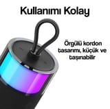 Usams Şarjlı Taşınabilir RGB Renkli BT5.3 USB/AUX/SD 360… 2