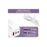Usams US-CC110 65W GaN Şarj Başlığı + US-SJ459 100W Type-C… 4
