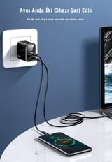 Usams US-CC133 T40 20W QC3.0+PD Type-C+USB Dijital… 11