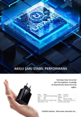 Usams US-CC133 T40 20W QC3.0+PD Type-C+USB Dijital… 3