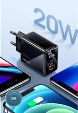Usams US-CC133 T40 20W QC3.0+PD Type-C+USB Dijital… 7