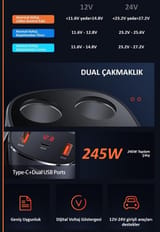 Usams US-CC151 245W Şarj Organizeri + US-SJ546 100W… 7
