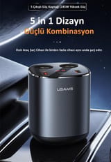 Usams US-CC151 Dijital Göstergeli 2x30w USB+1x65w PD+2x60w… 5