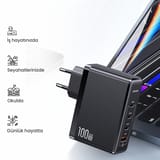 Usams US-CC163 T50 100W QC+PD 4 Port (3Type-C+1USB) GaN… 6