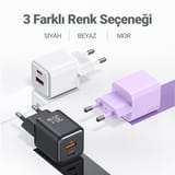 Usams US-CC189P 30W QC+PD (Type-C+USB) Mini Hızlı Şarj… 3