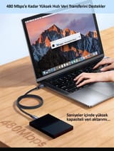 Usams US-SJ524 Örgülü 1.2m Type-C to Type-C 100w PD Hızlı… 10