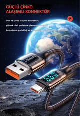 Usams US-SJ544 Dijital Göstergeli,Çipli,Örgülü,1.2m PD 66W… 9