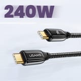 Usams US-SJ581 PD3.1 Type-C To Type-C Çinko Alaşım 240W… 3