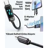 Usams US-SJ744 Type-C To Type-C 100W Meteor Efekt Ekranlı… 7