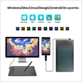 Veikk A50 10x6" 16384 Yüksek Basınç Dokunmatik Kısayol… 6