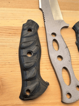 N690 Knife Making Kit 02, Blade, Handle and Screws