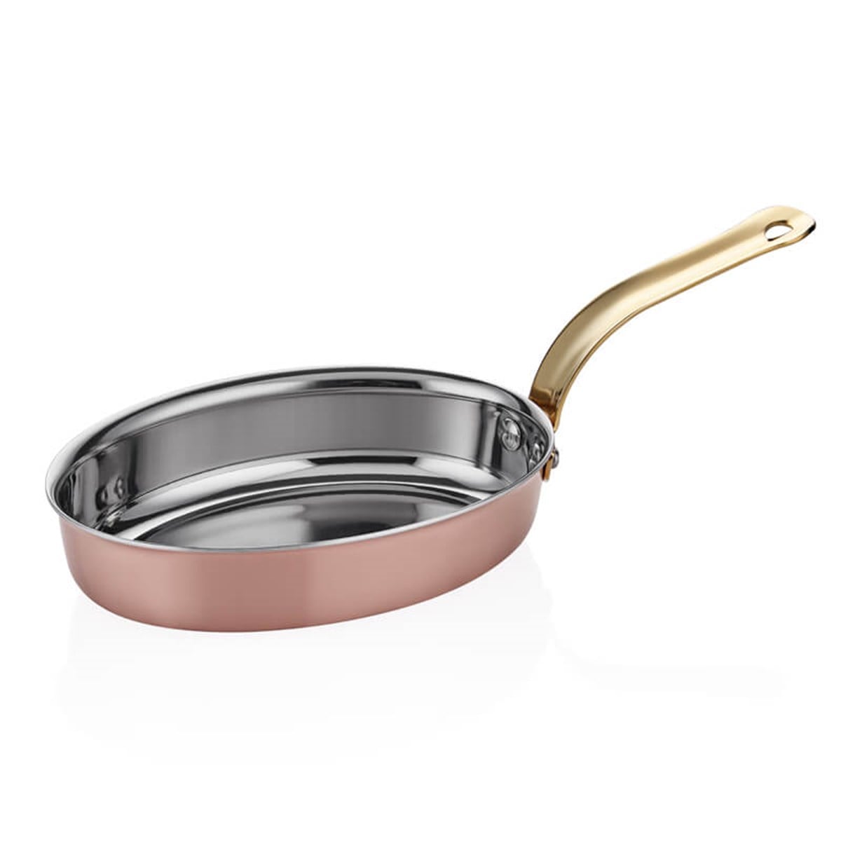 Multi Metal Copper Mini Oval Pan