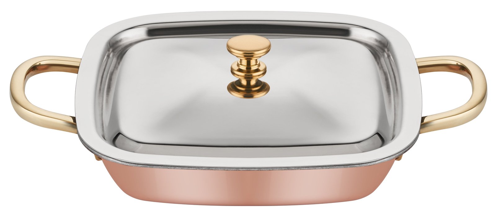 Multi Metal Copper Square, Casserole