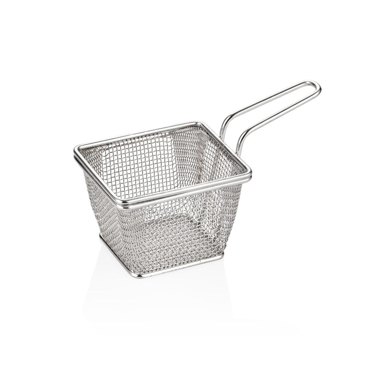 Stainless Steel Mini Square Chips Basket with Fine Mesh