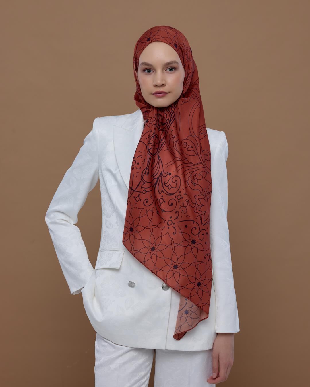 Amber & Patlıcan Efsunlu Desen Şal - 28 · görsel 3