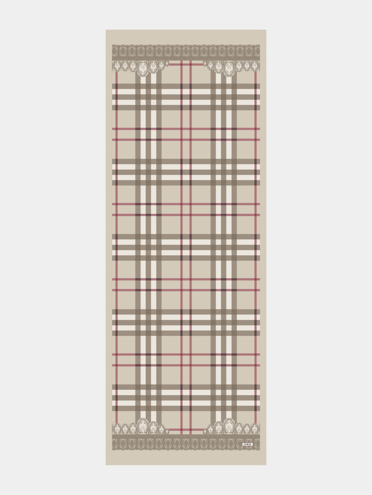 Busenur'un Bej Tartan Desen Şal Tercihi · görsel 5