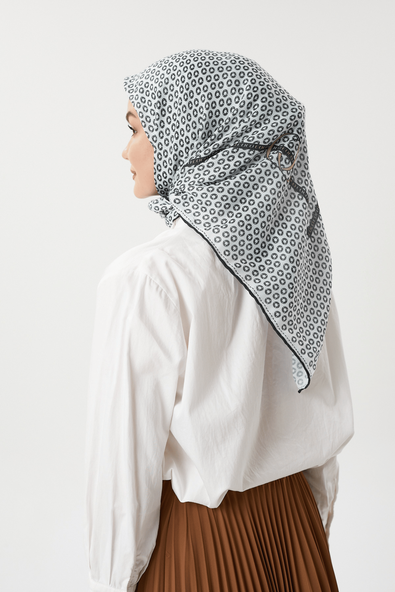 Beyaz - Morocco Pamuk Eşarp · görsel 3