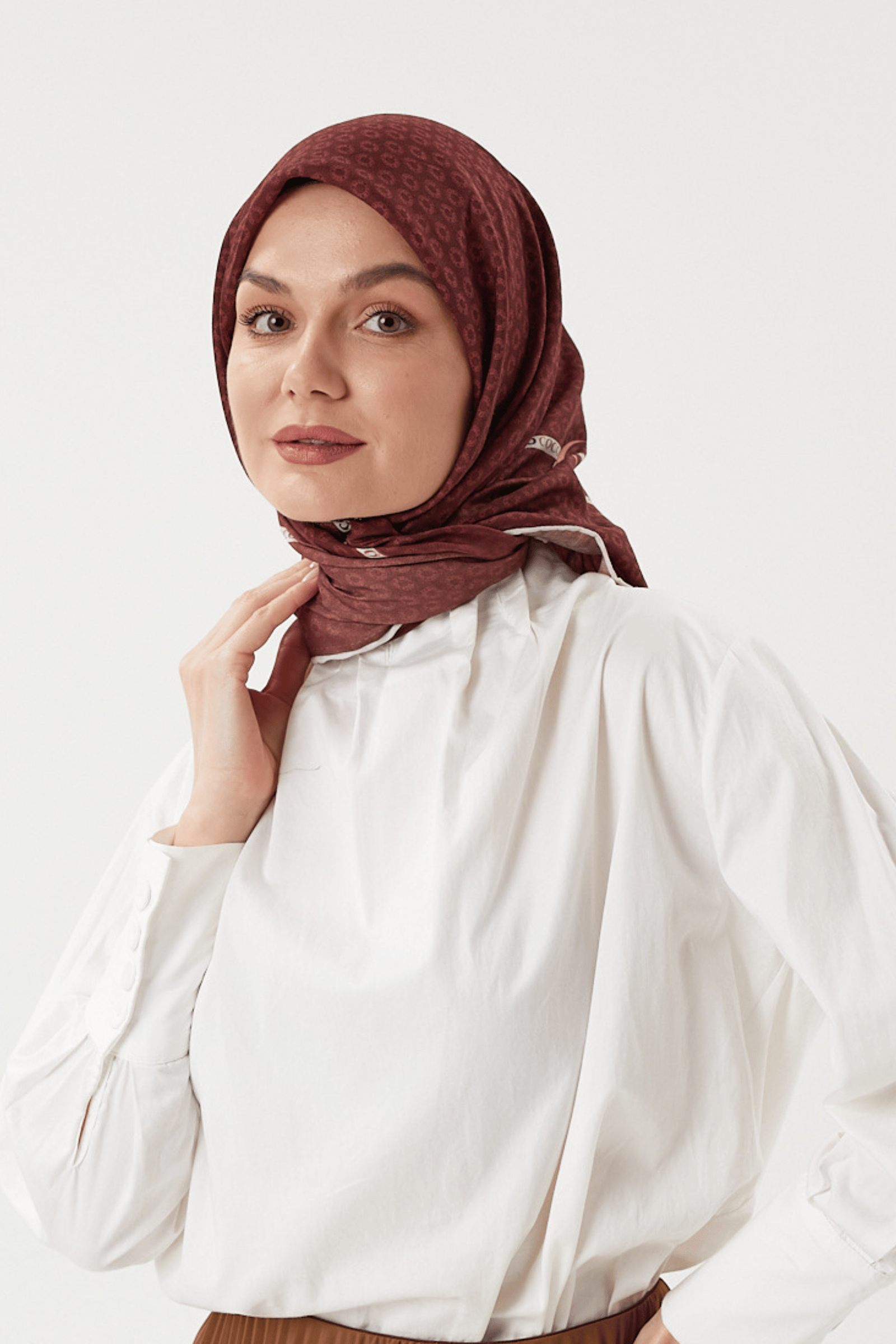 Bordo - Morocco Pamuk Eşarp · görsel 2