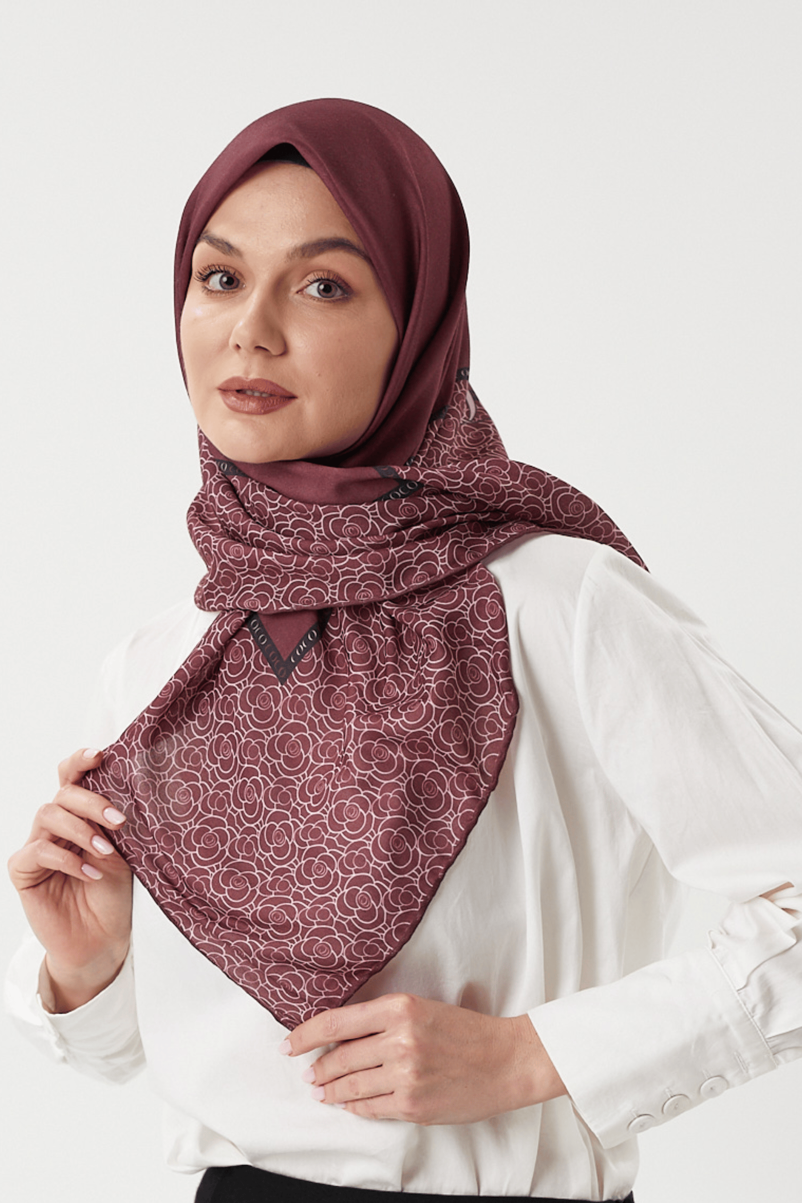 Bordo - Paris Pamuk Eşarp · görsel 3