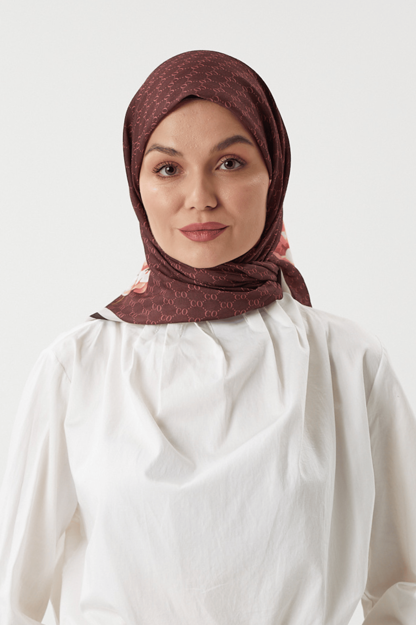 Bordo - Rose Pamuk Eşarp · görsel 2