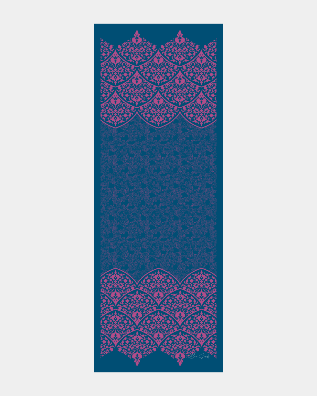 Çini Mavisi & Şakayık Pembesi Saraylı Desen Şal - 05 · görsel 6