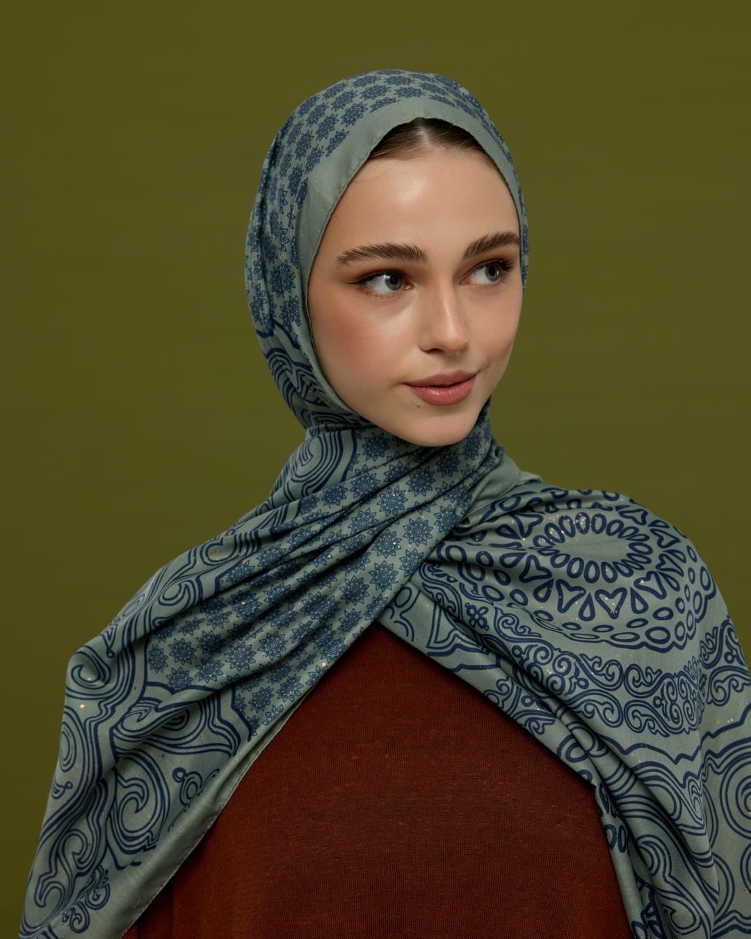 Duman & Lacivert Bala Hatun Desen Şal - 70 · görsel 2