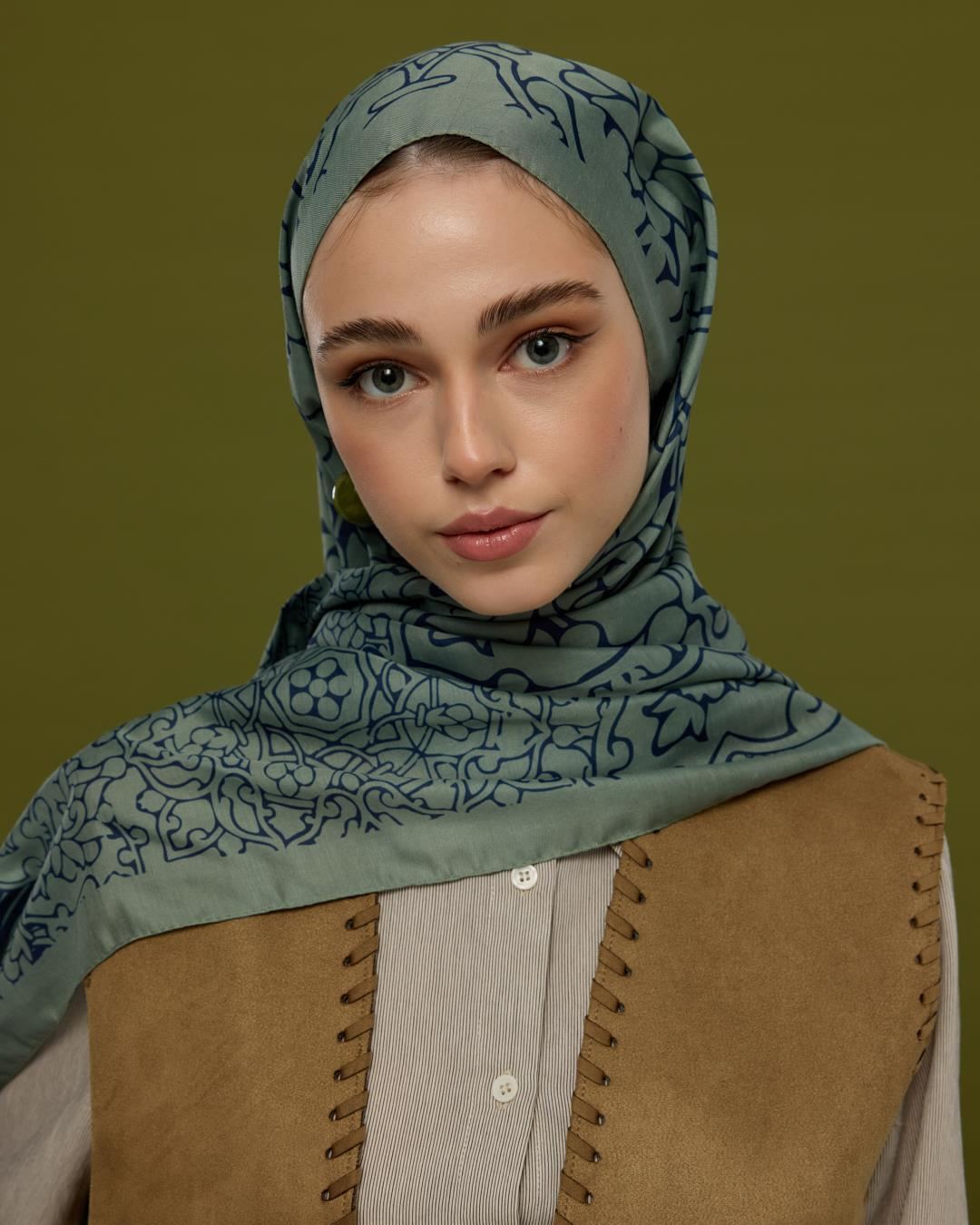 Duman & Lacivert Harem Rüyası Desen Şal - 70 · görsel 2