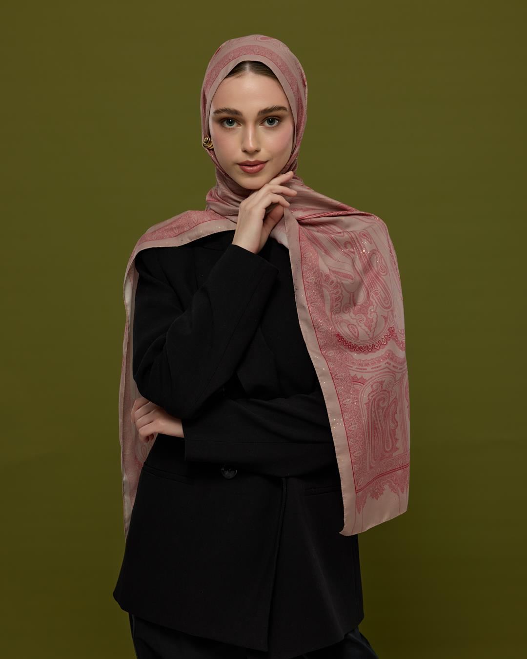 Fildişi & Gülkurusu Hürrem Desen Şal - 10 · görsel 5