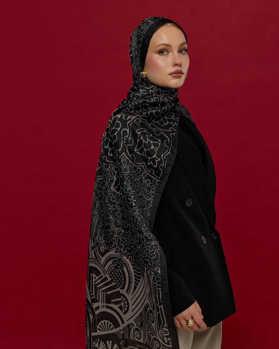 Gece & Krem Harem Rüyası Desen Şal - 67 · görsel 3