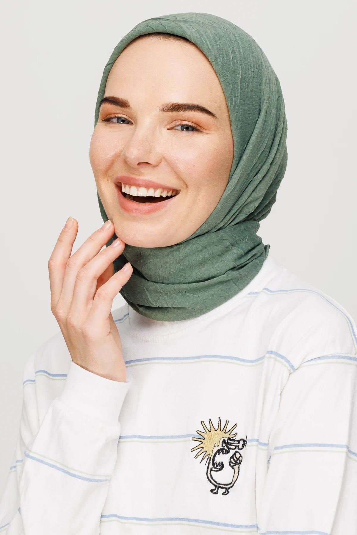 Küf Yeşili Bambu Eşarp · görsel 2