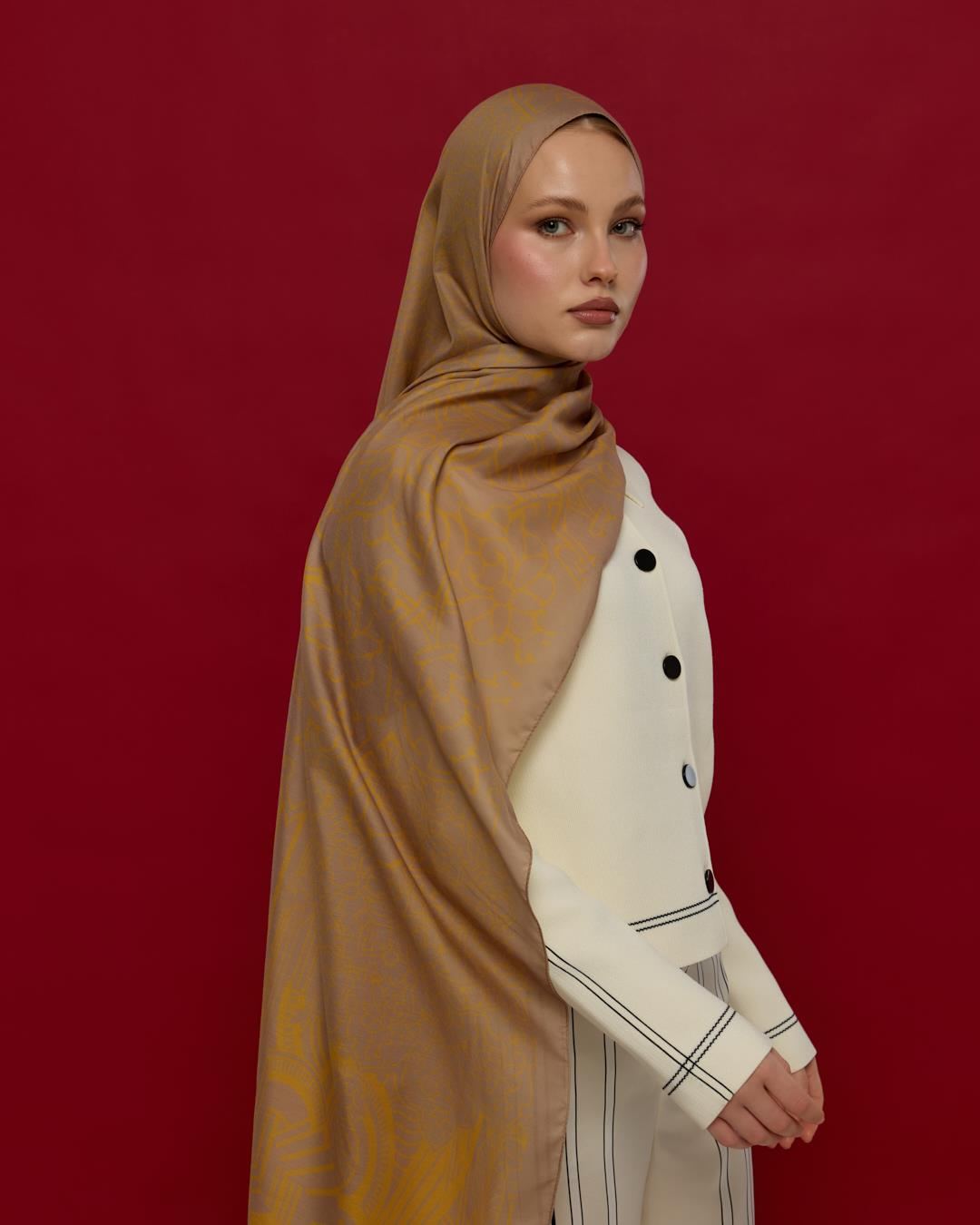 Kumral Toprak & Bal Revanı Harem Rüyası Desen Şal - 47 · İpeksi Jakar · görsel 3