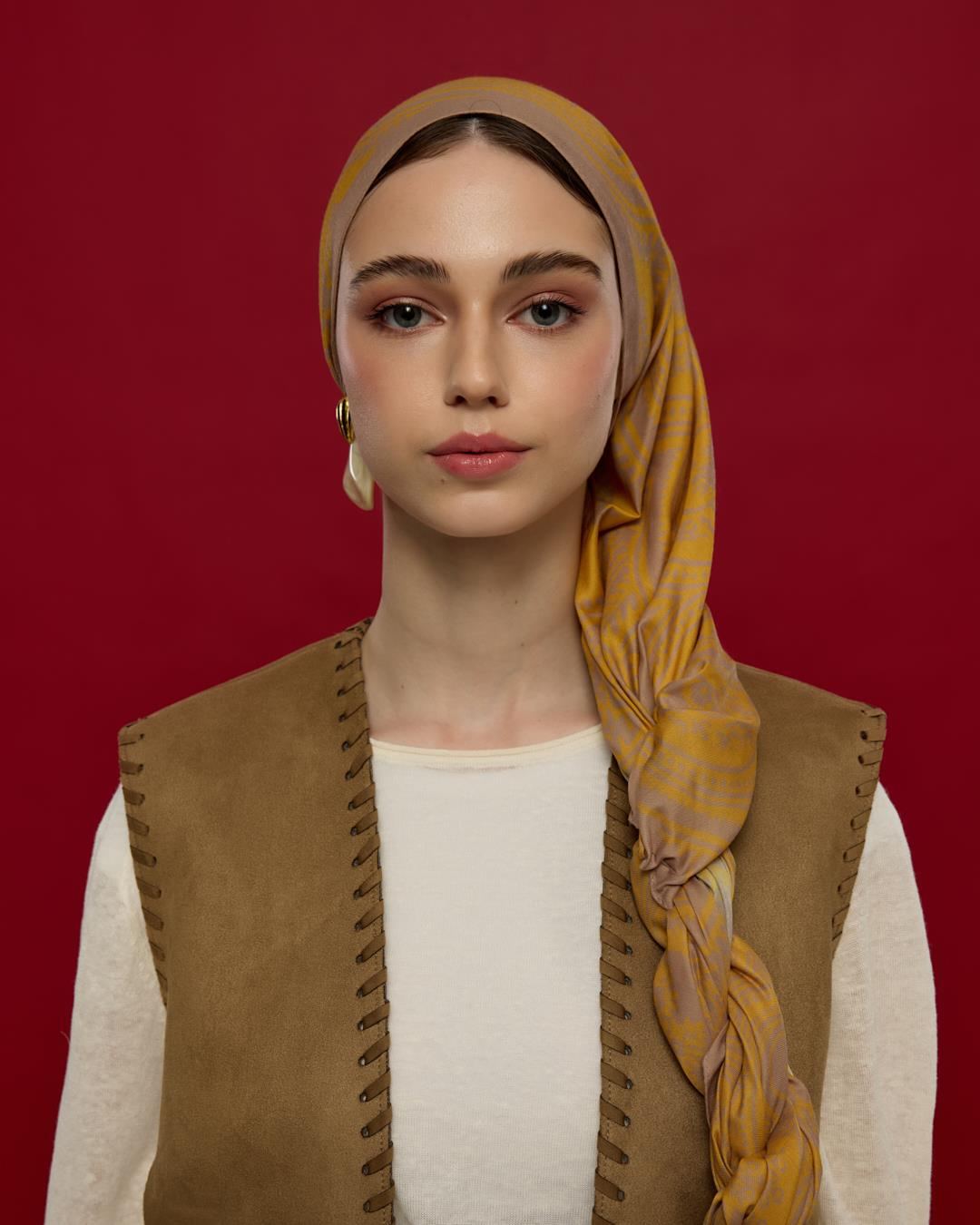 Kumral Toprak & Bal Revanı Sultani Desen Şal - 47 · İpeksi Jakar · görsel 2