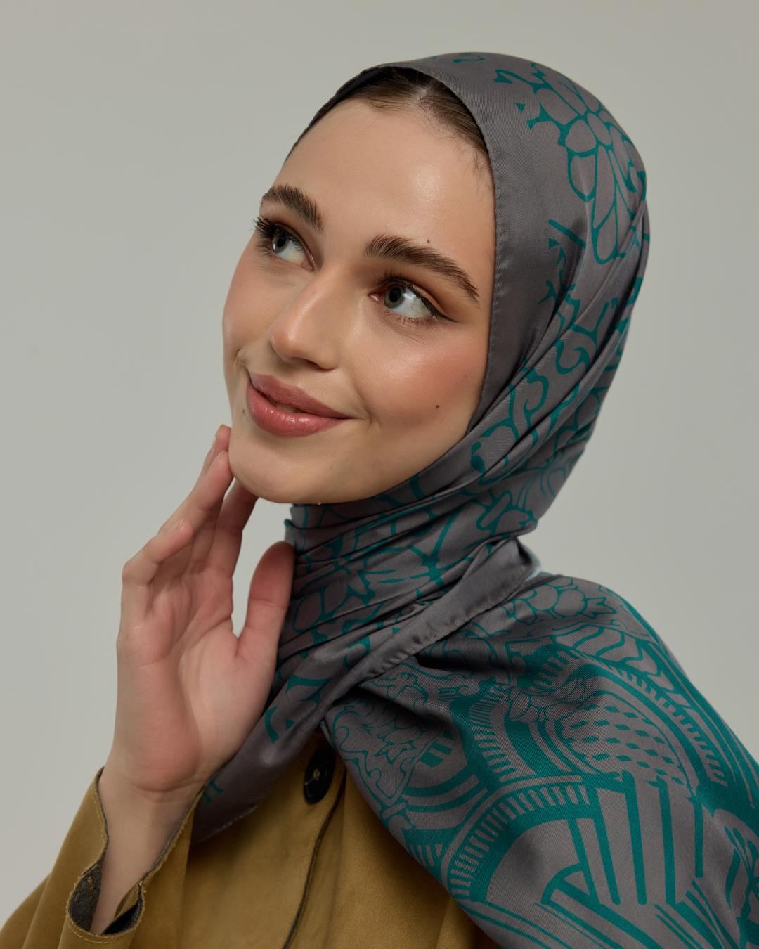 Lavanta Çizgisi & Zümrüt Harem Rüyası Desen Şal - 54 · görsel 2