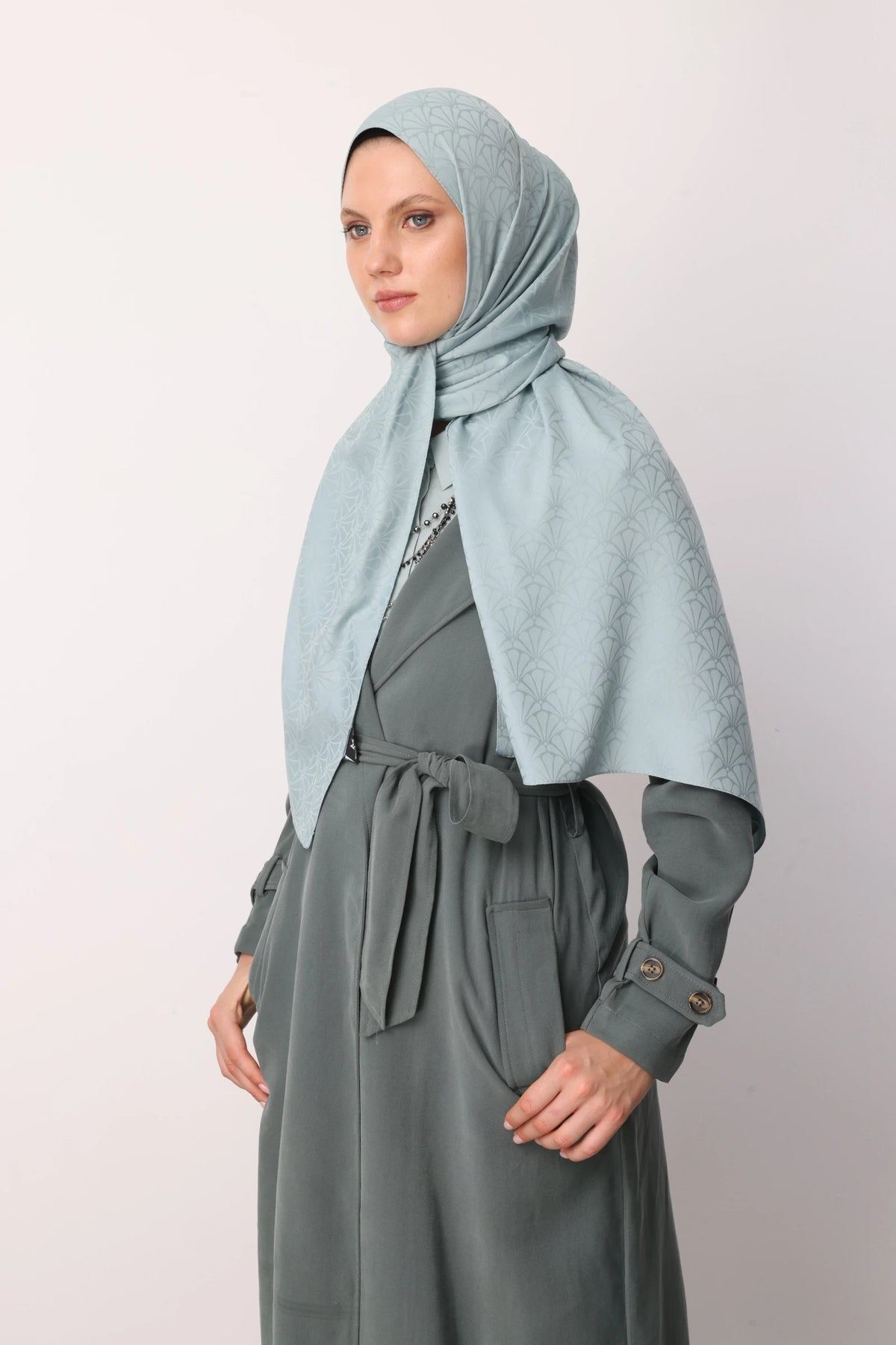 Çağla Lotus Desen İpeksi Jakar Şal · görsel 2